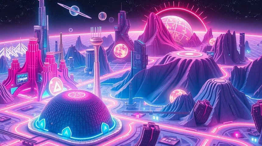 Futurisztikus város a technológiai fejlődés jegyében