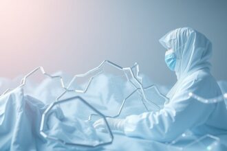 Orvosi kutatás műanyagon végzett laboratóriumi munka