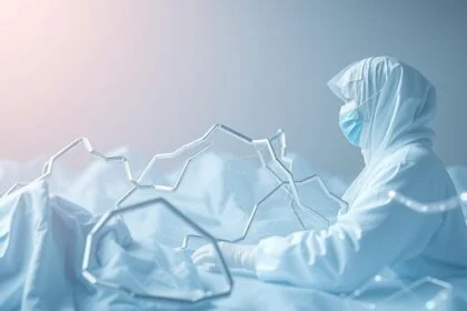 Orvosi kutatás műanyagon végzett laboratóriumi munka