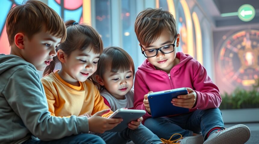 Gyerekek a digitális világban, okostelefonokkal és táblagépekkel