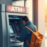 Ember ATM-nál pénzfelvétel közben