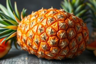 Érett ananász, a bromelain természetes forrása.