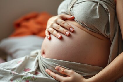 Vajúdó kismama, aki figyeli a testét és az időjárást.