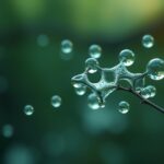 Glicin aminosav és alvás kapcsolatát szimbolizáló vízcseppek.