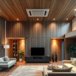 Modern lakás légtechnikai megoldásokkal és zöld növényekkel