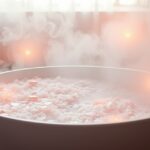 Himalája sóból készült relaxáló fürdő gőzben