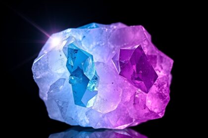 Színes fluorit kristály, mentális tisztaság támogatója