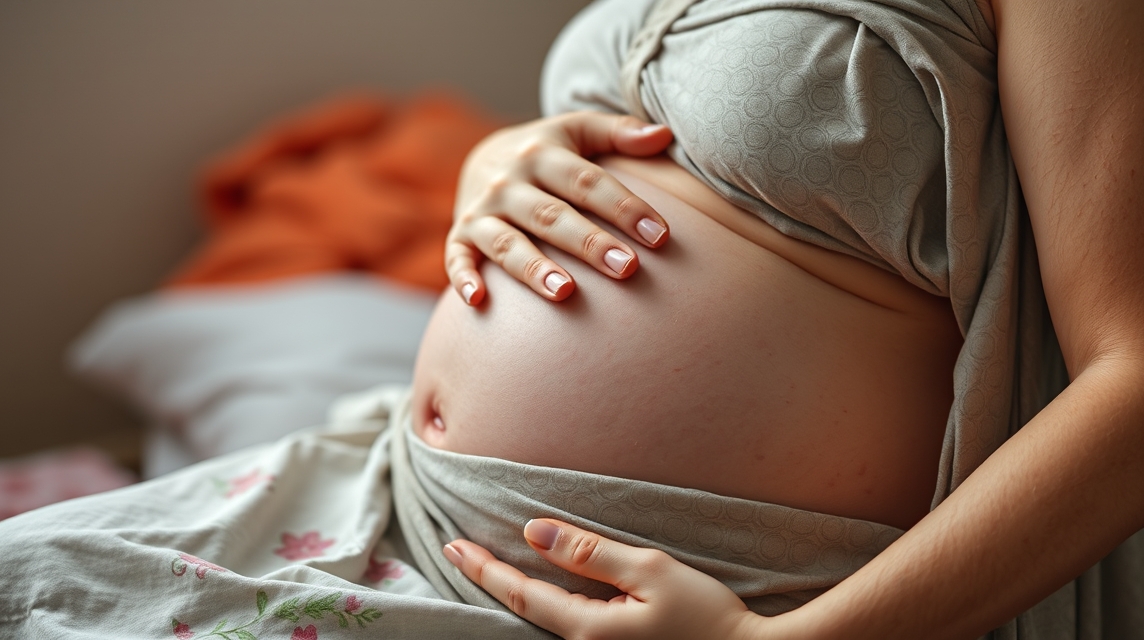 Vajúdó kismama, aki figyeli a testét és az időjárást.