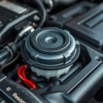 Kiegyenlítő tartály sapka az autó motorján