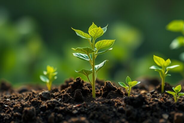 Friss növények növekedése a talajban klórmész hatására