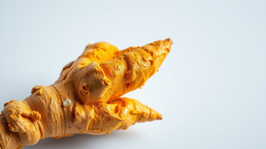 Friss kurkuma gyökér, erős gyulladáscsökkentő és antioxidáns hatással.