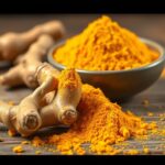 Kurkuma gyökér és por, egészséges fűszer a konyhában