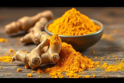 Kurkuma gyökér és por, egészséges fűszer a konyhában