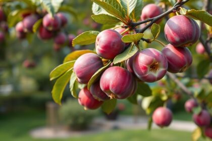 Friss japán szilva fán, egészséges gyümölcs a tápláló életmódhoz.