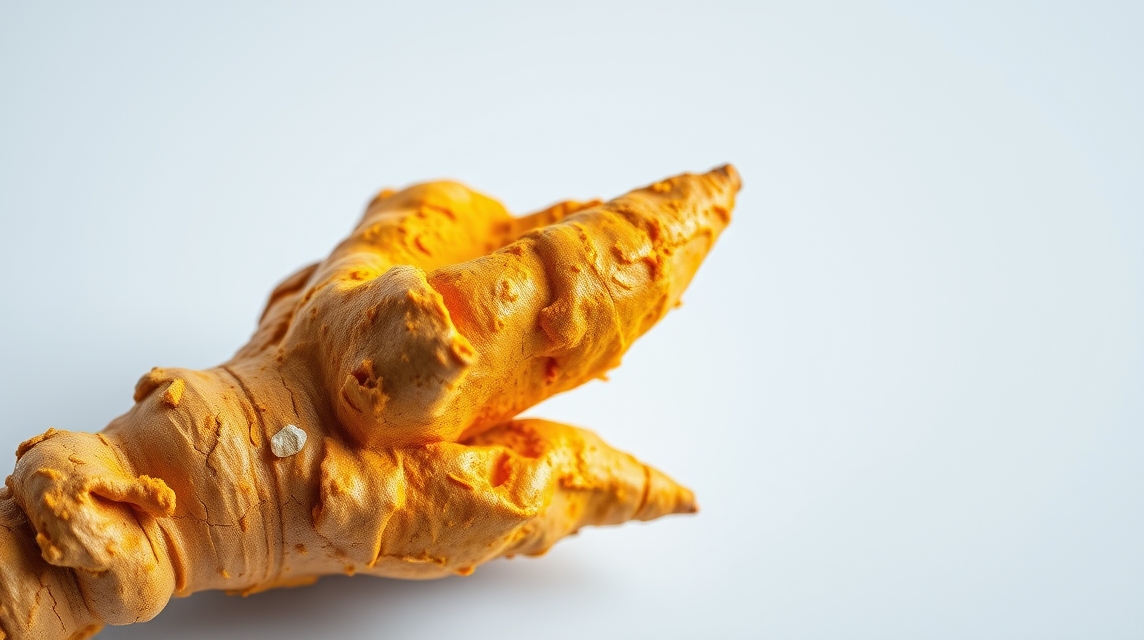 Friss kurkuma gyökér, erős gyulladáscsökkentő és antioxidáns hatással.