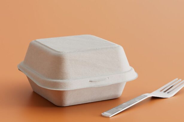 Műanyag egybefedeles elviteles doboz étkezési eszközzel