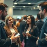 Szakmai networking esemény aktív résztvevőkkel a kapcsolatok építésére.