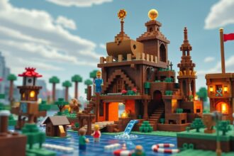 Minecraft blokképítmény, kreativitást ösztönző játék