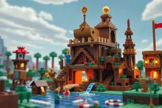 Minecraft blokképítmény, kreativitást ösztönző játék