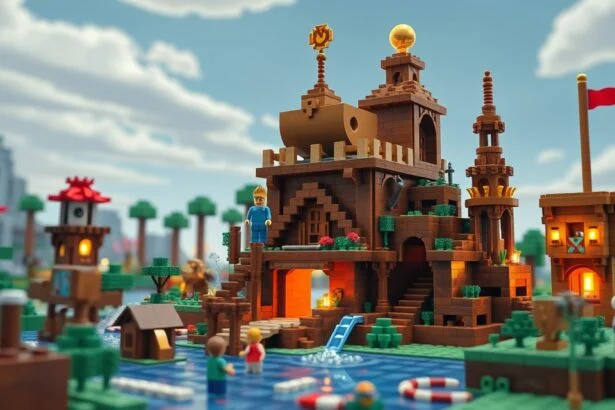 Minecraft blokképítmény, kreativitást ösztönző játék