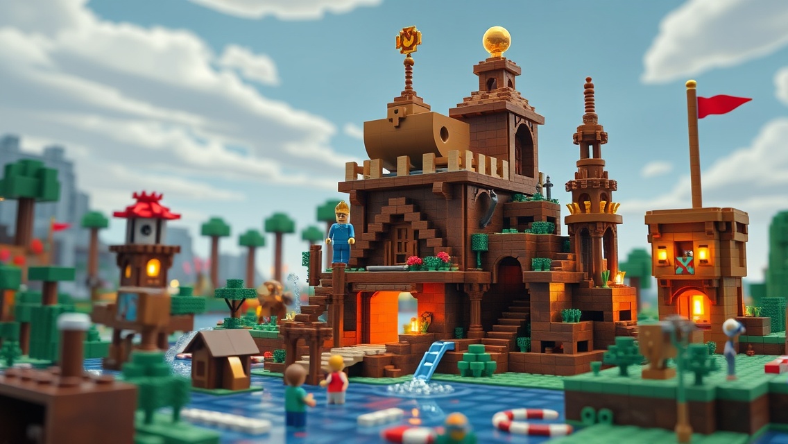 Minecraft blokképítmény, kreativitást ösztönző játék