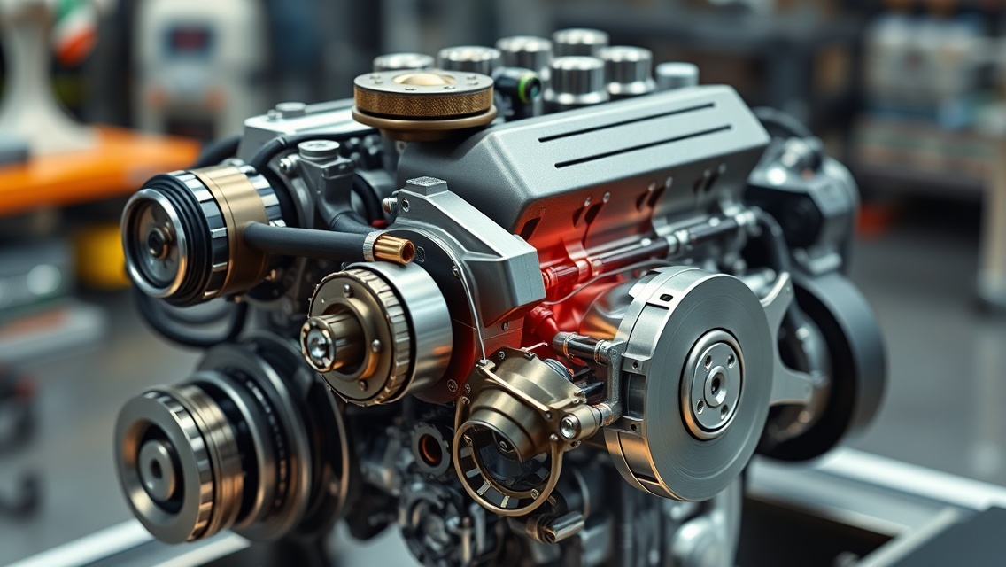 Modern belső égésű motor részletei és technológiai fejlesztések