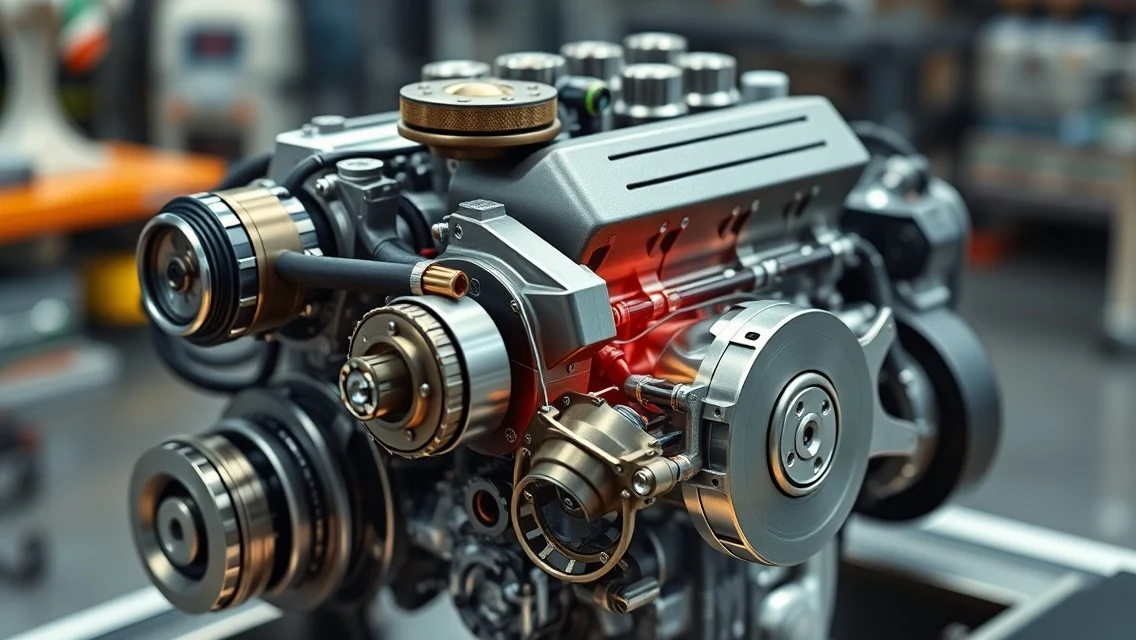 Modern belső égésű motor részletei és technológiai fejlesztések