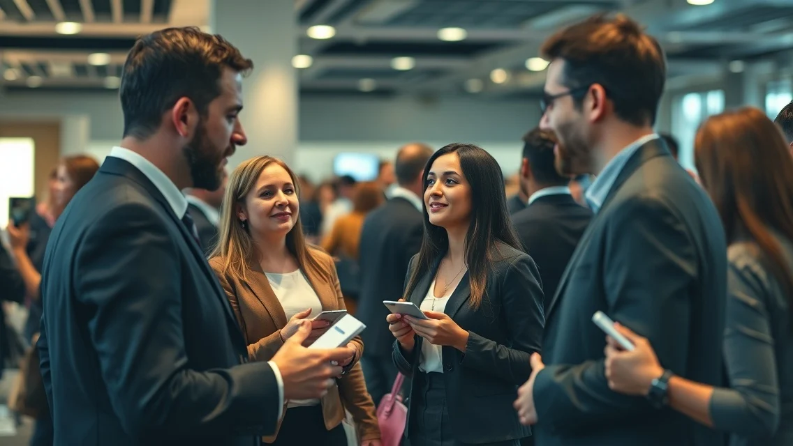 Szakmai networking esemény aktív résztvevőkkel a kapcsolatok építésére.