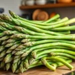 Friss spárga köteg egészséges táplálkozáshoz