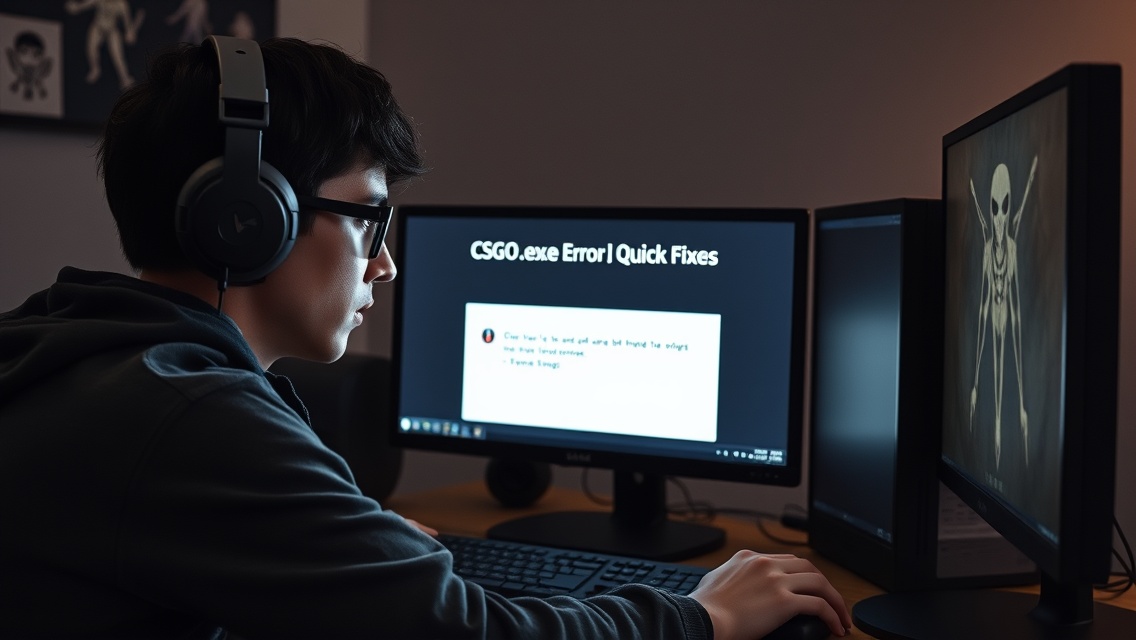 Játékos CSGO.exe hibát keres gyors megoldásokkal.