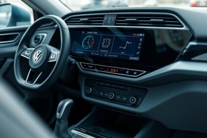 VW digitális klíma vezérlőpanel és kormánykerék