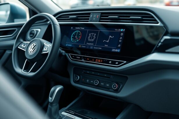 VW digitális klíma vezérlőpanel és kormánykerék