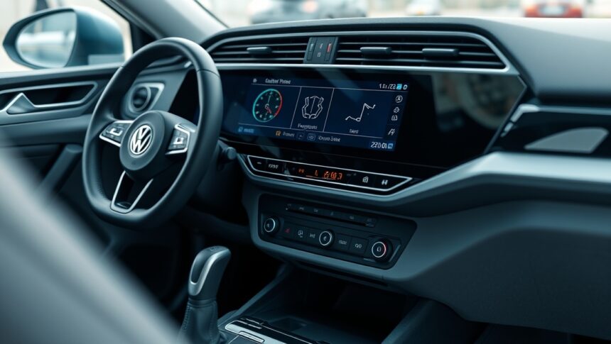 VW digitális klíma vezérlőpanel és kormánykerék