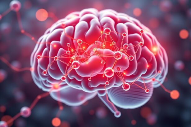 A színes ábrázolása az emberi agynak és neuronhálónak.
