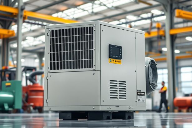 Inverter motor frekvenciaváltóval, ipari környezetben.