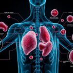 Emberi test ábrázolása, organikus rendszerek és sejtek részletezve.